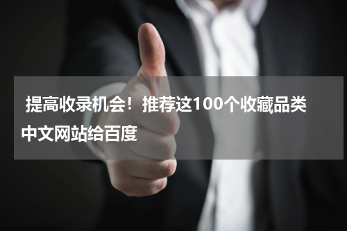  提高收录机会！推荐这100个收藏品类中文网站给百度